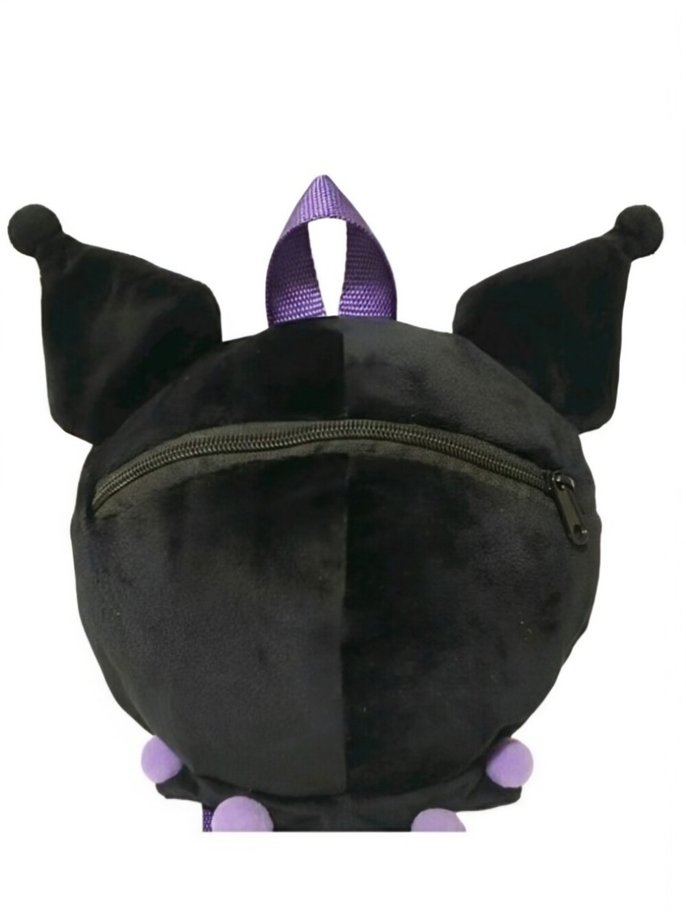 Sanrio Kuromi 16" Stuffed Animal Plush Backpack Large Black & Purple NWT - Picture 5 of 10